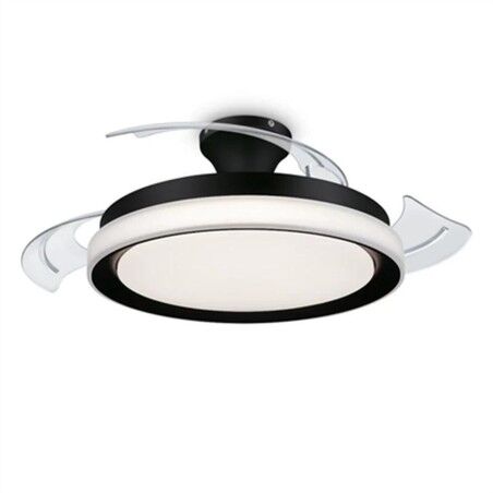 Ventilatore da Soffitto con Luce Philips Atlas Bianco Nero Metallo