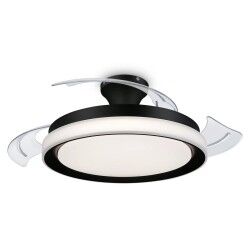 Ventilatore da Soffitto con Luce Philips Atlas Bianco Nero Metallo