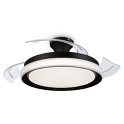 Ventilatore da Soffitto con Luce Philips Atlas Bianco Nero Metallo