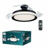 Ventilatore da Soffitto con Luce Philips Atlas Bianco Nero Metallo