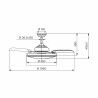 Ventilatore da Soffitto con Luce Philips Atlas Bianco Nero Metallo