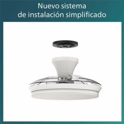 Ventilatore da Soffitto con Luce Philips Atlas Bianco Nero Metallo