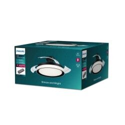 Ventilatore da Soffitto con Luce Philips Atlas Bianco Nero Metallo