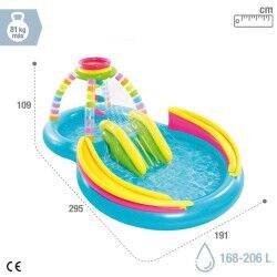 Piscina Gonfiabile per Bambini Intex Arcobaleno 374 L 295 x 109 x 191 cm (2 Unità)