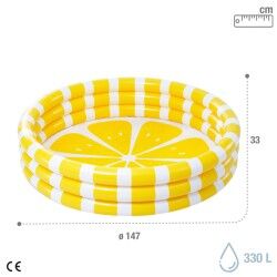 Pataugeoire gonflable pour enfants Intex Citron 147 x 33 x 147 cm Jaune (6 Unités)