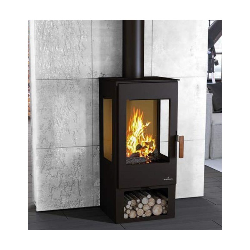 Poêle à bois Bronpi Estrella 3C 7kW avec 3 cotés vitrés