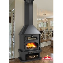 Cheminée à bois Ebro avec Four Bronpi 14 kW