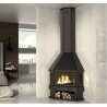 Cheminée d'Angle à bois Lorca R 3 Vitres Bronpi 14 kW