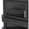 Lorca R 3-Vidro Lareira de Canto a Lenha Bronpi 14 kW