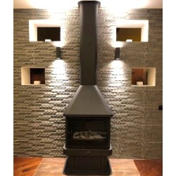 Cheminée à bois Lisboa frontale Bronpi 11 kW