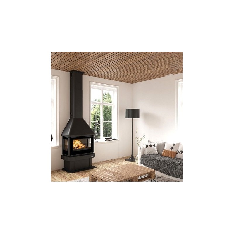 Lareira a lenha de 3 lados Lisboa Bronpi 13 kW