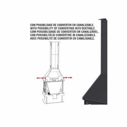 Lisboa 3-sided wood-burning fireplace Bronpi 13 kW
