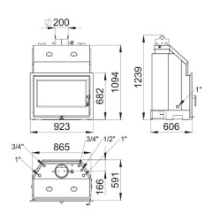 Fireplace Boiler Wood Boiler Insert Vision 80 Bronpi