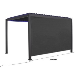 Cortina de toldo lateral de pérgola bioclimática ELEC Habrita 4m