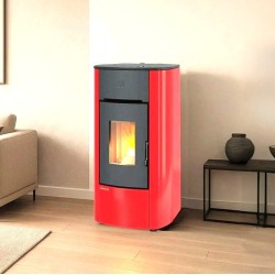Fogão a pellets canalizado Mariella Plus de 7,5 kW Extraflame Bordeaux