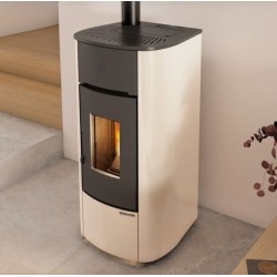 Poêle à granulés canalisé Mariella Plus 7.5 kW Extraflame Ivoire