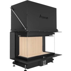 Crystal 90 Max Wood-Burning Fireplace A.Caminetti 3 Glass Sides