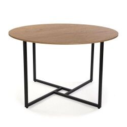 Esstisch Versa Beatriz PVC Metall Holz MDF 120 x 76 x 120 cm