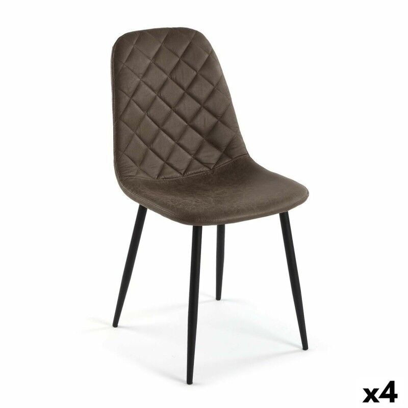 Chaise Versa Serena Brun foncé 53 x 88 x 43,5 cm (4 Unités) Chaise Versa Serena Brun foncé 53 x 88 x 43,5 cm (4 Unités)