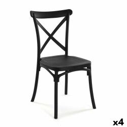 Stuhl Versa Schwarz 43 x 88 x 43 cm (4 Stück)