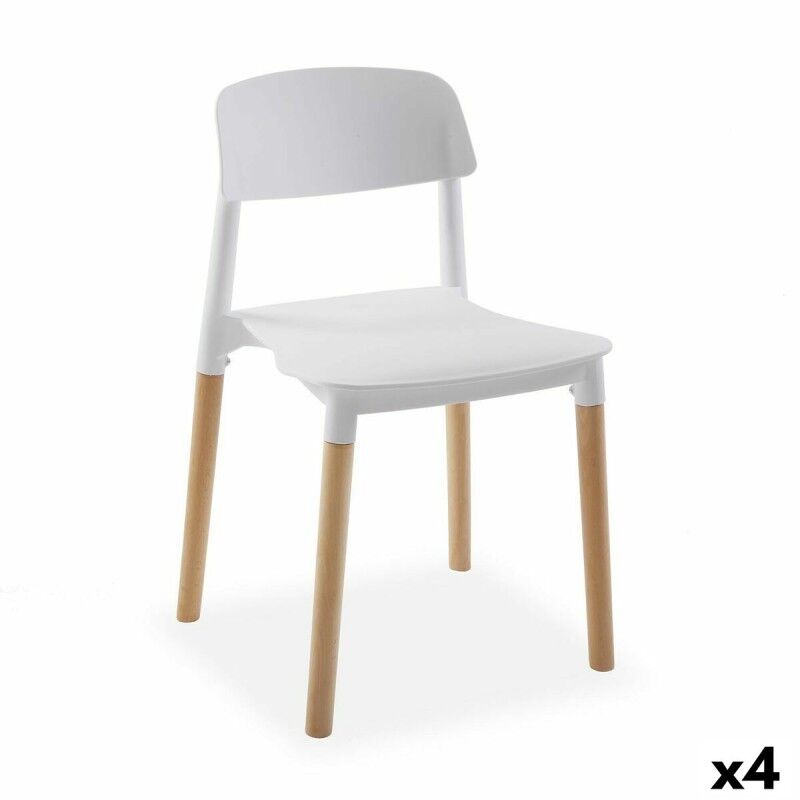 Chaise Versa Blanc 45 x 76 x 42 cm (4 Unités) Chaise Versa Blanc 45 x 76 x 42 cm (4 Unités)