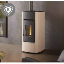 Estufa de pellets ventilada impermeable Angelica 8kW La Nordica Extraflame Marfil