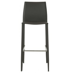 Lot de 4 Chaises de Bar Simili-Cuir Gris KosyForm