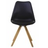 Lot de 4 Chaises Noir Piétement Chêne KosyForm