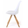 Lot de 4 Chaises Blanches Piétement Chêne KosyForm