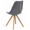 Lot de 2 Chaises Grise Piétement Chêne KosyForm
