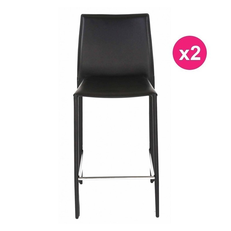 Lot de 2 Chaises Plan de Travail Noire Boréale KosyForm