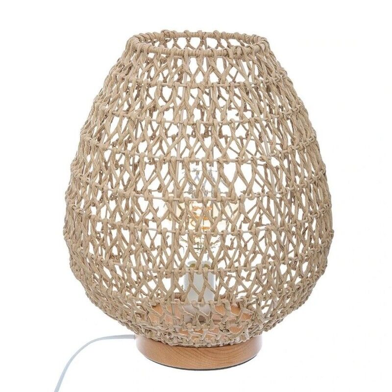 Lampe de bureau Atmosphera Tressé Sable 40 W Ø 35,5 x 30 cm Lampe de bureau Atmosphera Tressé Sable 40 W Ø 35,5 x 30 cm