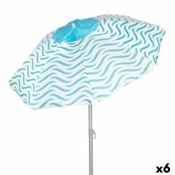 Chapéu de praia Aktive Azul Ø 200 cm 200 x 190 x 200 cm (6 Unidades)