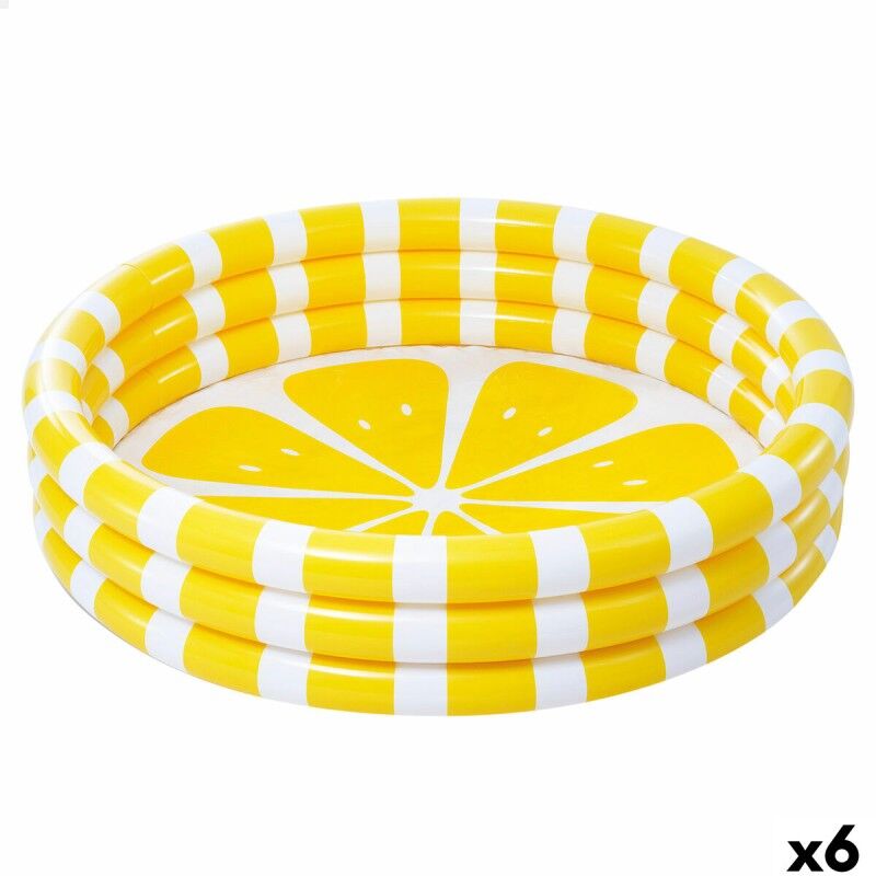 Pataugeoire gonflable pour enfants Intex Citron 147 x 33 x 147 cm Jaune (6 Unités)