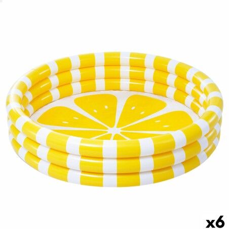Piscina Hinchable para Niños Intex Limón 147 x 33 x 147 cm Amarillo (6 Unidades)