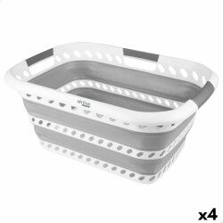 Faltbarer Wäschekorb Aktive Polypropylen TPR 61 x 7,5 x 43 cm 61 x 28 x 43 cm (4 Stück)