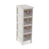 Caisson à Tiroirs Versa Tabo Textile Bois de paulownia 32 x 81 x 26 cm