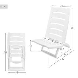 Cadeira de Campismo Aktive 38 x 65 x 36 cm (4 Unidades)