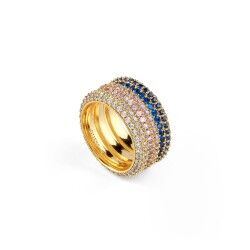 Damenring Guess JUBR05140JWYGBL54 14 Gold Blau