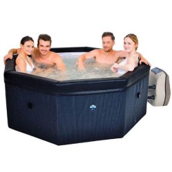 Spa Portable Netspa Octopus 4 à 6 Places avec 5 Eléments de Mobilier