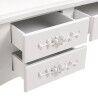 Toucador Versa Branco Madeira Cristal Madeira MDF 40 X 144 X 90 CM