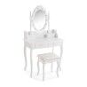 Toucador Versa Branco Madeira Cristal Madeira MDF 40 x 146 x 75 cm