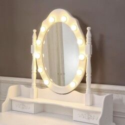 Toucador Versa Branco Madeira Cristal Madeira MDF 40 x 146 x 75 cm
