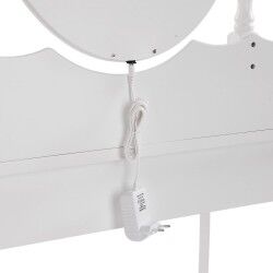 Toucador Versa Branco Madeira Cristal Madeira MDF 40 x 146 x 75 cm