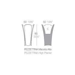 Pot Jardinière Design Pezzettina Vondom Blanc 50x50xH85