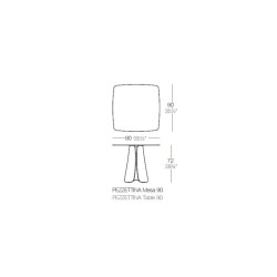 Table Design Pezzettina Vondom Ecru 90x90xH72