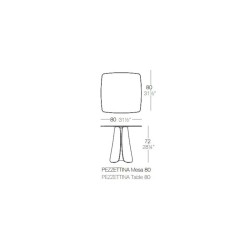 Table Design Pezzettina Vondom Ecru 90x90xH72