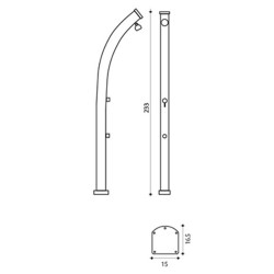 Formidra Jolly Doccia solare 25L Rosa in alluminio