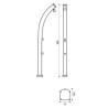 Formidra Jolly Doccia solare 25L Rosa in alluminio