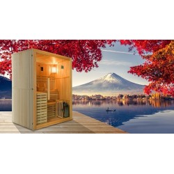 Gaïa Nova sauna all'aperto a 6 posti con stufa Harvia 8 kW